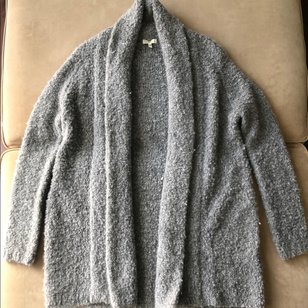 Joie Solome Heather Gray Boucle Knit Sweater